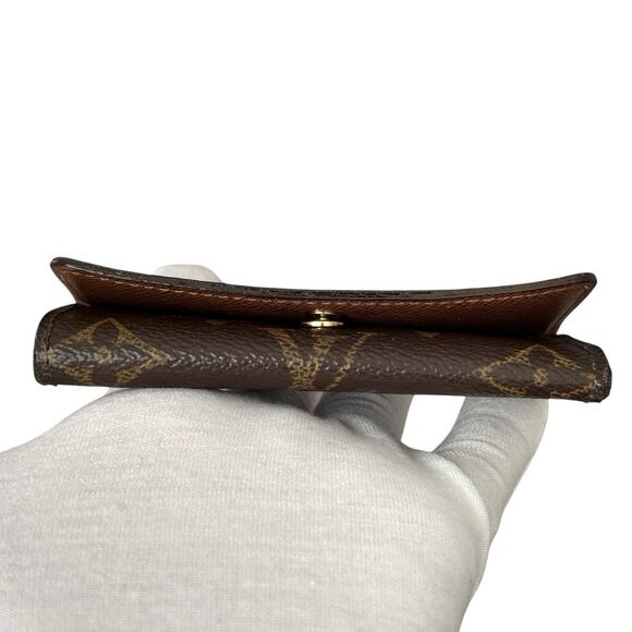 Authentic LOUIS VUITTON Monogram 4 Key Case Snap Brown RA2140 - Picture 10 of 16